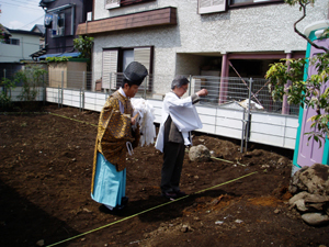 地鎮祭でした。 